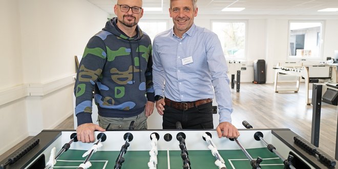 Geschäftsführer Helmut Isbrecht und Guido Bodenheim, Leiter der stationsübergreifenden Therapien der Klinik