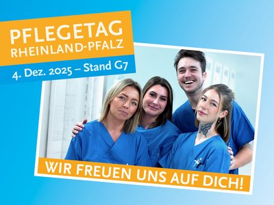 Vier Pflegefachkräfte lächeln