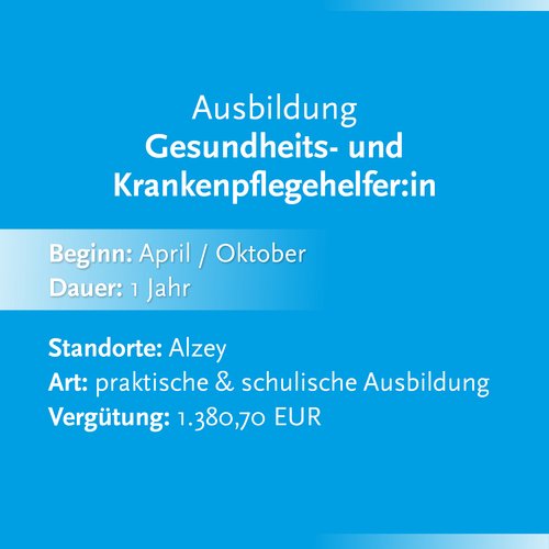 Kurzbeschreibung Ausbildung Pfelgehilfe