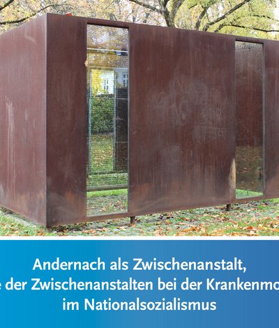 Der Spiegel-Container in Andernach erinnert seit 1996 als Mahnmal an die Opfer der nationalsozialistischen Euthanasie-Verbrechen.