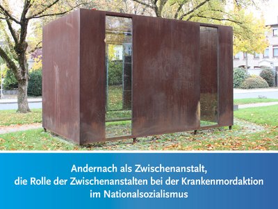 Der Spiegel-Container in Andernach erinnert seit 1996 als Mahnmal an die Opfer der nationalsozialistischen Euthanasie-Verbrechen.