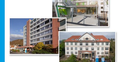 Ansicht des Gesundheitszentrums Glantal, der Klinik Viktoriastift und der Geriatrischen Fachklinik Rheinhessen-Nahe