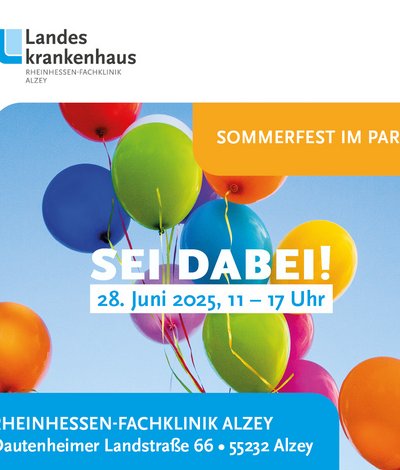 Titelbild Sommerfest im Park - aufsteigende Luftballons
