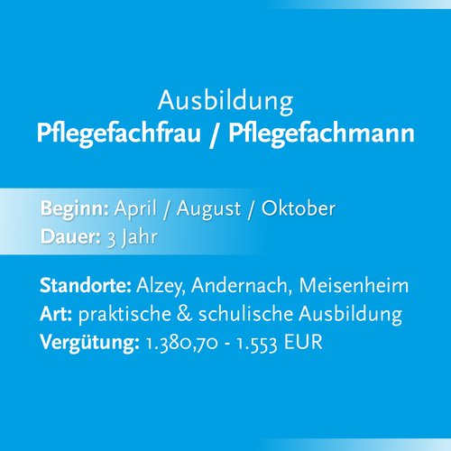 Kurzbeschreibung Pflegeausbildung