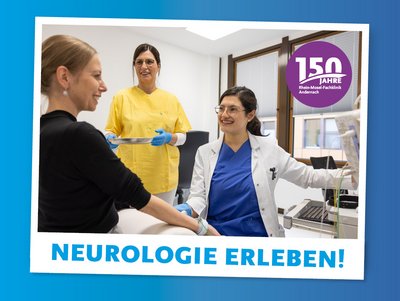 Aktionstag Neurologie - Ärztin untersucht Patientin